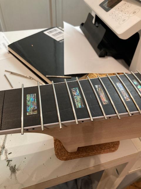 Naoki O. 7-string Semi-Hollow build - finished guitar